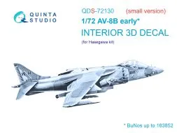 AV-8B early Interior (small) for Hasegawa 1:72