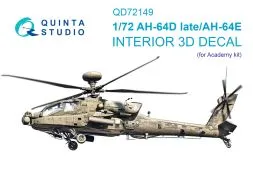 AH-64D late/AH-64E interior for Academy 1:72