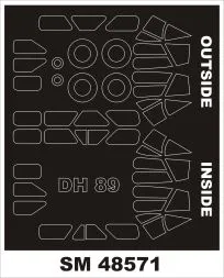 DH.89 Dragon Rapide mask for Armory 1:48