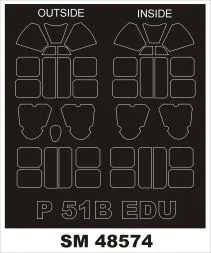 P-51B MUSTANG mask for Eduard 1:48
