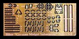 German Midget Submarine "Biber" detail set 1:72