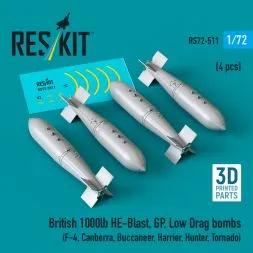 British 1000lb Low Drag bombs 1:72