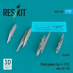 F-111C Pivot pylons w/ LAU-105 1:72