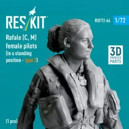 Rafale (C, M) female pilot (standing - type 2) 1:72
