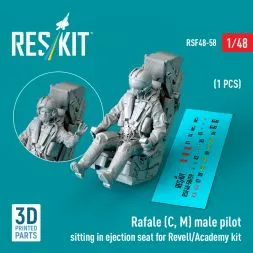 Rafale (C,M) pilot sitting in ejection sea 1:48