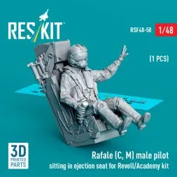 Rafale (C,M) pilot sitting in ejection sea 1:48