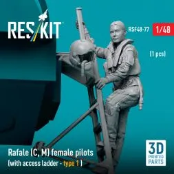 Rafale (C, M) female pilot (with access ladder - type 1) 1:48