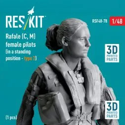 Rafale (C, M) female pilot (standing - type 2) 1:48