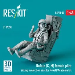Rafale (C,M) female pilot sitting in ejection seat 1:48