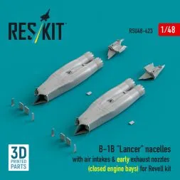 B-1B "Lancer" nacelles w/ air intakes & early exhaust nozzles (сlosed) 1:48