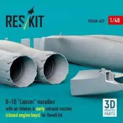 B-1B "Lancer" nacelles w/ air intakes & early exhaust nozzles (сlosed) 1:48