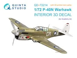 P-40N Warhawk Interior (w/ resin parts) for Academy 1:72