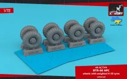 BTR-60 APC wheels w/ weighted tyres K-58 1:72