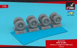BTR-70 APC wheels w/ weighted tyres Ki-80N 1:72