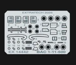 BAC 1-11-500 P.E. set for MARK I 1:144