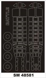 Fairey Battle mask for Trumpeter 1:48