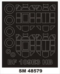 Bf 109E-3 mask for Hobby Boss 1:48