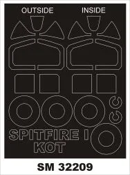 Spitfire I mask for Kotare 1:48