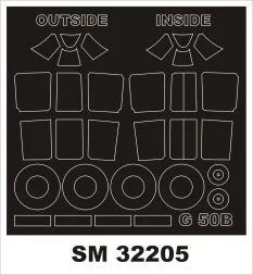 FIAT G-50B mask for Special Hobby 1:32