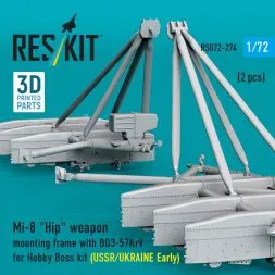 Mi-8 weapon mounting frame (early) w/ BD3-57KrV 1:72