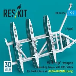 Mi-8 weapon mounting frame (early) w/ BD3-57KrV 1:72