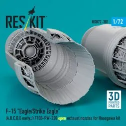 F-15 open exhaust nozzles for Hasegawa 1:72