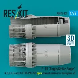 F-15 open exhaust nozzles for Hasegawa 1:72