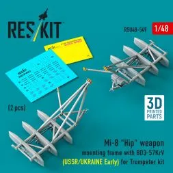 Mi-8 weapon mounting frame (early) for Trumpeter 1:48