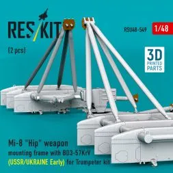 Mi-8 weapon mounting frame (early) for Trumpeter 1:48