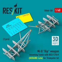 Mi-8 weapon mounting frame (late) for Trumpeter 1:48