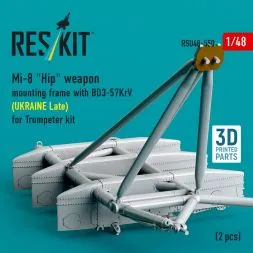 Mi-8 weapon mounting frame (late) for Trumpeter 1:48
