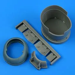 F6F-5 Hellcat cowling and cooling flaps (opened) (Hase.) 1:48