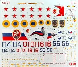 Su-27 Flanken - Decal UA, RU 1:72