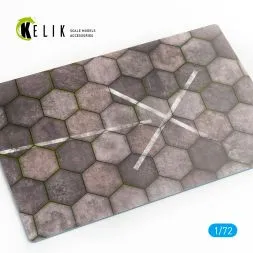 Hexagonnal concrete plates for Airfield Diorama 1:72