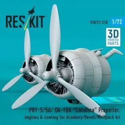 PBY-5 Propeller, engines & cowling for Academy 1:72