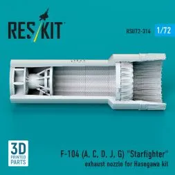 F-104 (A, C, D, J, G) exhaust nozzle for Hasegawa 1:72