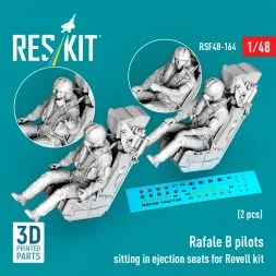 Rafale B pilots sitting in ejection seats (Revell) 1:48