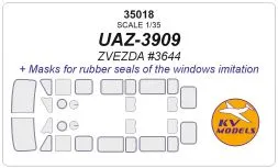 UAZ-3909 mask for Zvezda 1:35