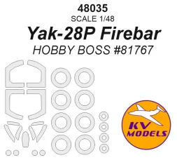 Yak-28P mask for Hobby Boss 1:48