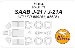 SAAB J-21 mask for Heller 1:72