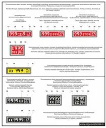 Russian Federation Vehicle License Plates 1:72