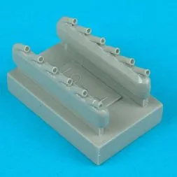 P-51D Mustang exhaust w/ shround für Tamiya 1:48