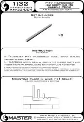 P-47 Thunderbolt .50 Browning M2 barrels 1:32