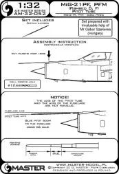 MiG-21PF, PFM Fishbed D, F - Pitot Tube 1:32