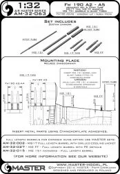 Fw 190A2 - A5 armament set & Pitot Tube 1:32