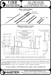 Fw 190 A7 - A9 - Armament set & Pitot Tube 1:32