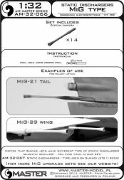 MiG jets - Static dischargers 1:32