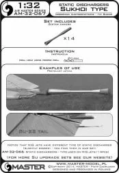 Sukhoi Static dischargers (14pcs) 1:32