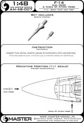 F-14 Alfa probe & Angle Of Attack probe 1:48