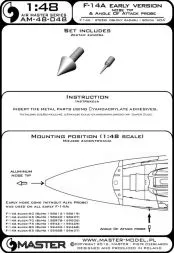 F-14A early version - nose tip & A. Of A. probe 1:48
